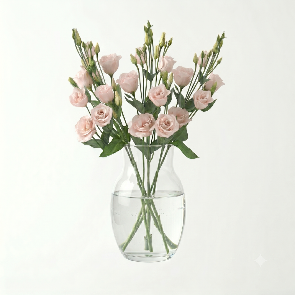 Lisianthus en jarrón para decorar